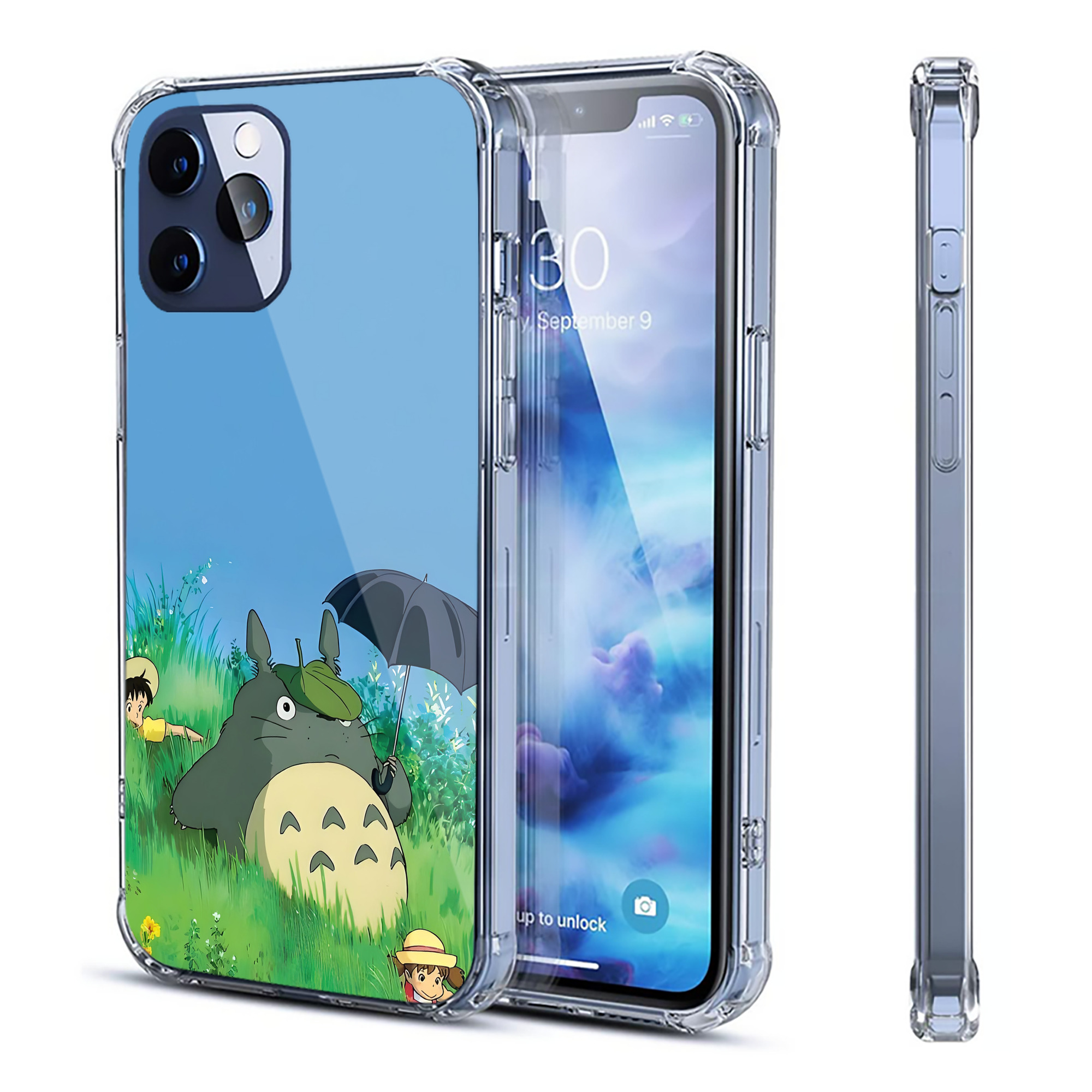 （画像用） となりのトトロ 草壁メイ 草壁サツキ My Neighbor Totoro Satsuki Kusakabe Mei Kusakabe 【iPhone 12シリーズ対応】透明スマホケース（クリアソフトケース）